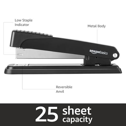Detalle 2 de Amazon Basics Full-strip Metal Stapler 20-sheet