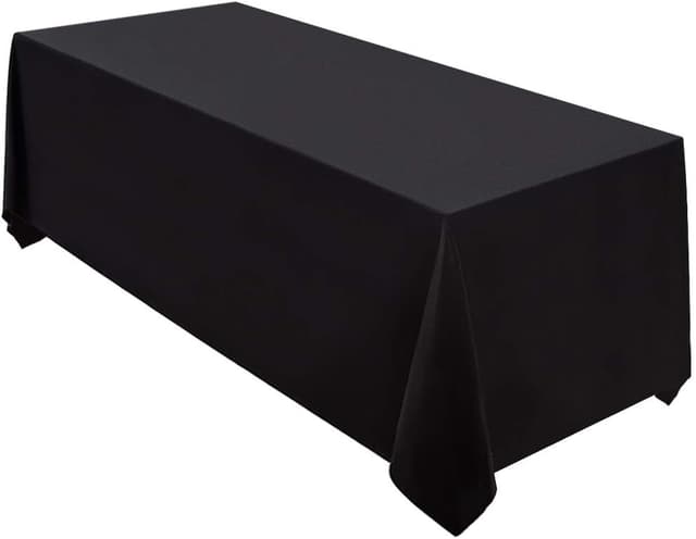 Detalle de Surmente Black Tablecloth 90 x 132-inch Rectangle 🍽