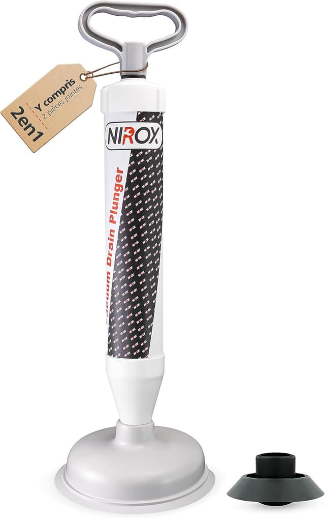Detalle de Nirox Déboucheur à ventouse à pompe à air comprimé pour évier et canalisations haute pression