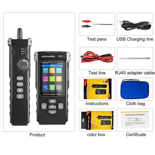 Thumbnail 5 de NOYAFA NF-8506 tester per cavi di rete CAT6