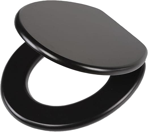 Detalle de Tiger Leatherlook Asiento Inodoro MDF Negro 🖤