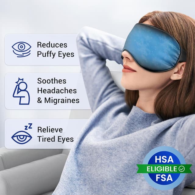 Detalle 2 de Cooling Eye Mask for Dark Circles & Puffiness (Cold Compress, Post-Surgery Relief) — FSA/HSA Eligible