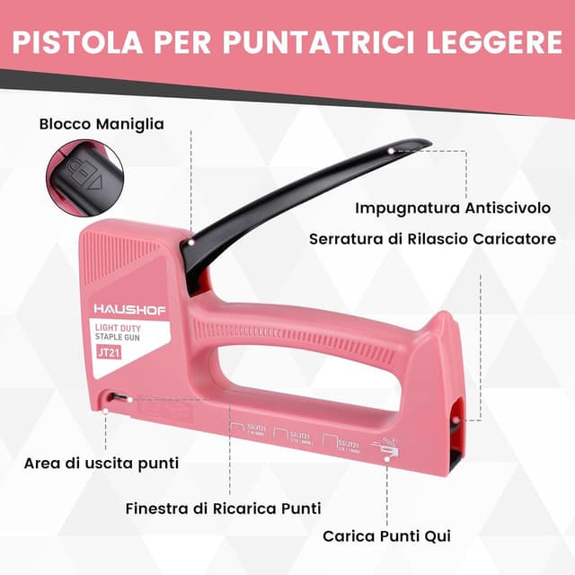 Thumbnail 1 de HAUSHOF Graffatrice Manuale 18 cm 800 graffette