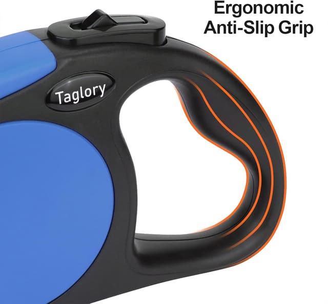 Detalle 2 de Taglory Retractable Dog Lead 5 m (Extendable, No-Tangle) for Small & Medium Dogs up to 20 kg, Blue