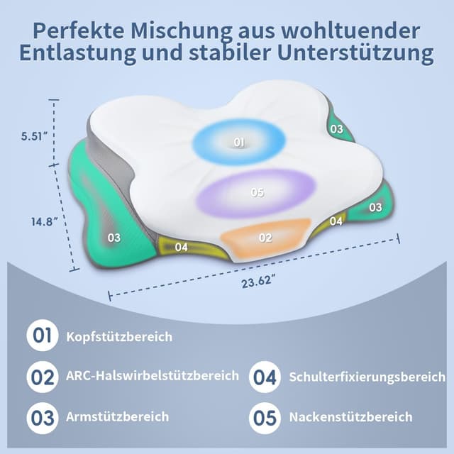 Detalle de Fyova Nackenkissen mit Memory-Schaum