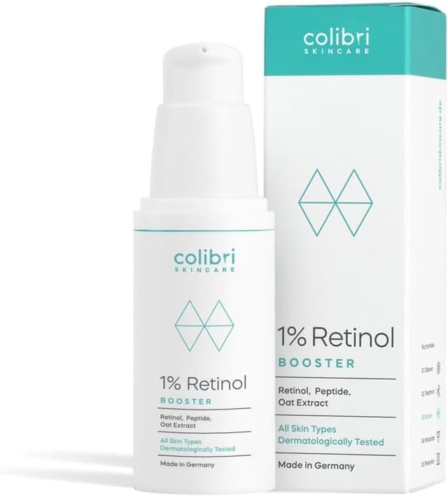 Detalle de Colibri Skincare 1% Retinol Booster siero viso al retinolo incapsulato in liposomi