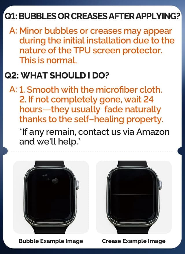 Detalle 2 de Misxi 46mm Apple Watch Screen Protectors — High Definition, 6 Pack