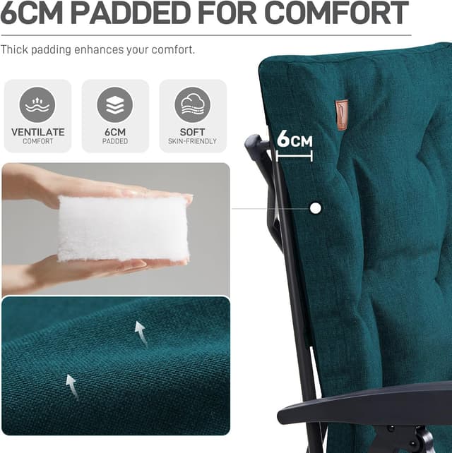 Detalle de EVER ADVANCED camping chairs 150kg load