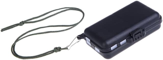 Detalle de LUOEM Angelkoffer für Zubehör aus Kunststoff mit 9 Fächern, schwarz/transparent