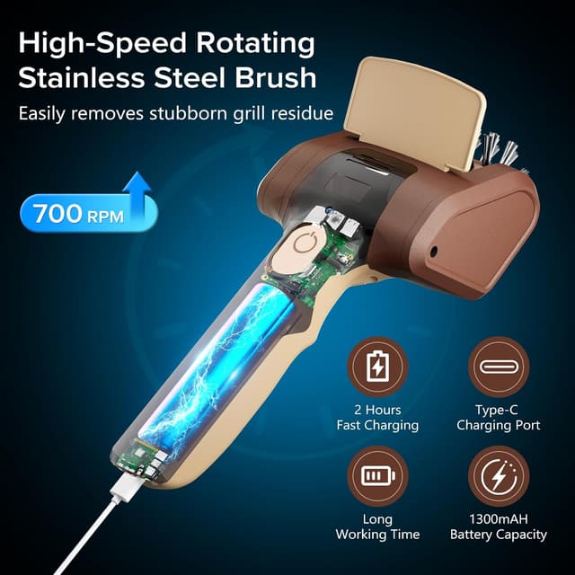 Thumbnail 4 de Lrly BBQ Grill Brush 700 RPM