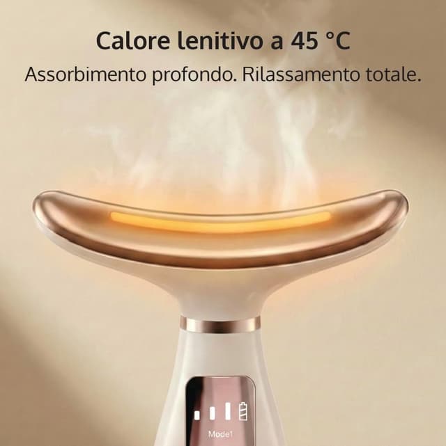 Detalle de Massaggiatore Viso Angelite con LED, calore e vibrazione per lifting e rassodare