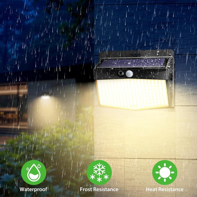 Detalle 2 de nipify 8er Set Solarlampen für außen mit Bewegungsmelder, 3 Modi, IP65