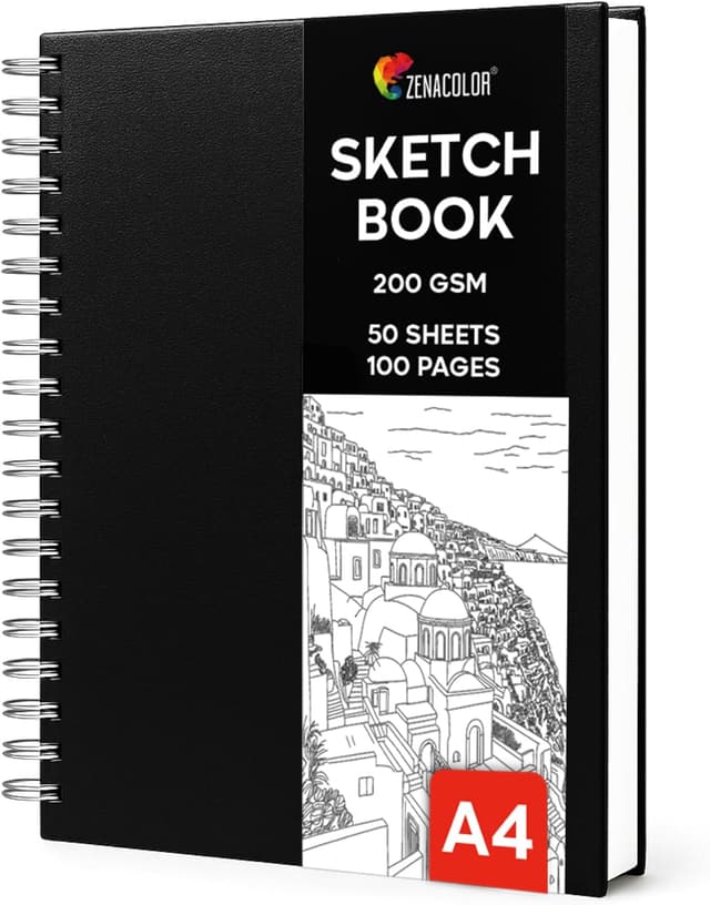 Detalle de Zenacolor sketchbook A4, 200 gsm hardback