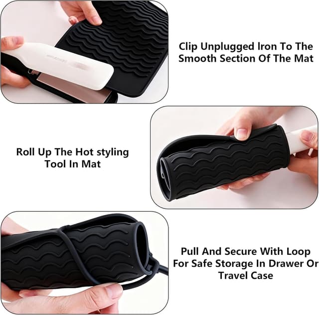 Thumbnail 2 de Silicone Heat Resistant Mat 21.8 x 16 cm for Straighteners