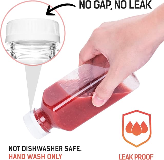 Thumbnail 3 de Norcalway 12oz Juice Bottles with Caps