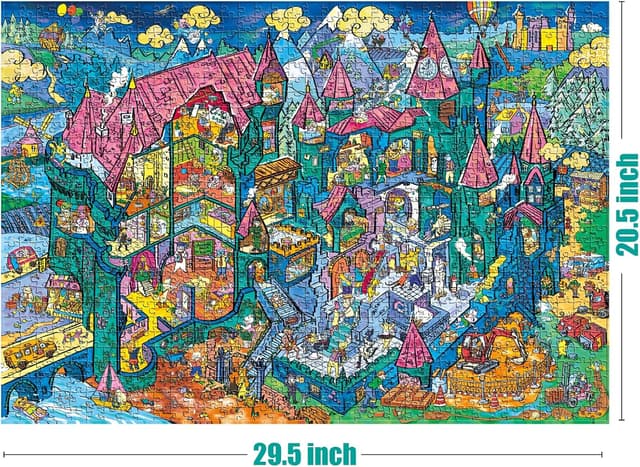 Thumbnail 2 de Antelope 1000-Piece Cat Castle Jigsaw Puzzle 🧩