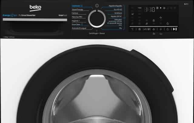 Detalle 2 de Beko Energy Spin 10 kg (BM3WFU41041W) lavadora reacondicionada Grado B con motor ProSmart Inverter