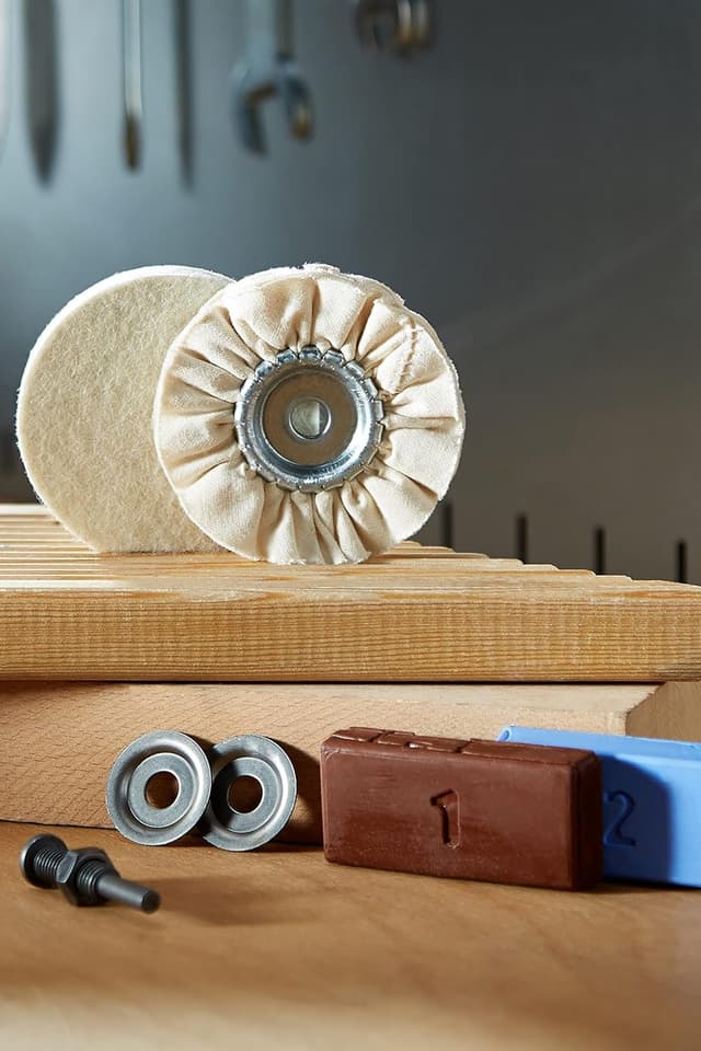 Thumbnail 6 de wolfcraft 2178000 – Kit de polissage Loisirs pour perceuses (5 pièces) pour métaux ternis ou encrassés