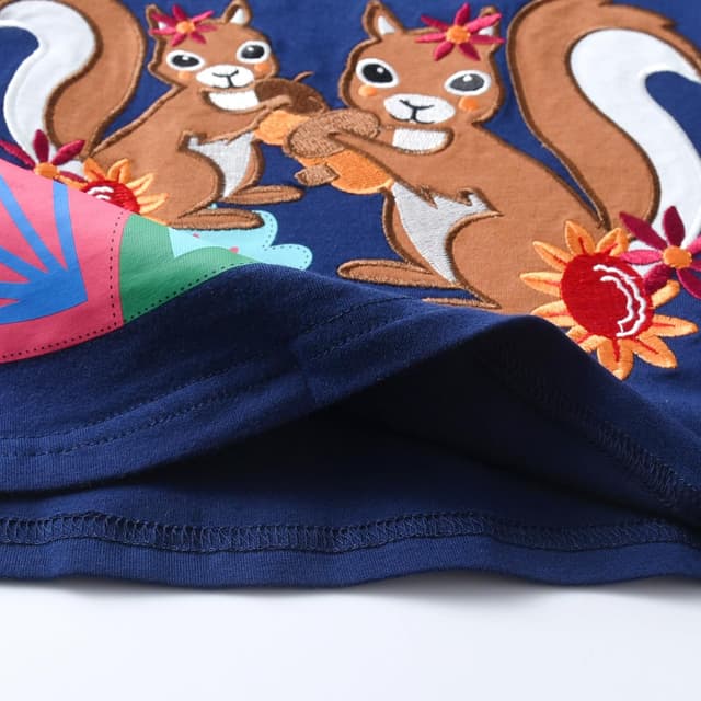 Thumbnail 2 de VIKITA Vestito Ricamo Floreale Manica Lunga Cotone Bambina