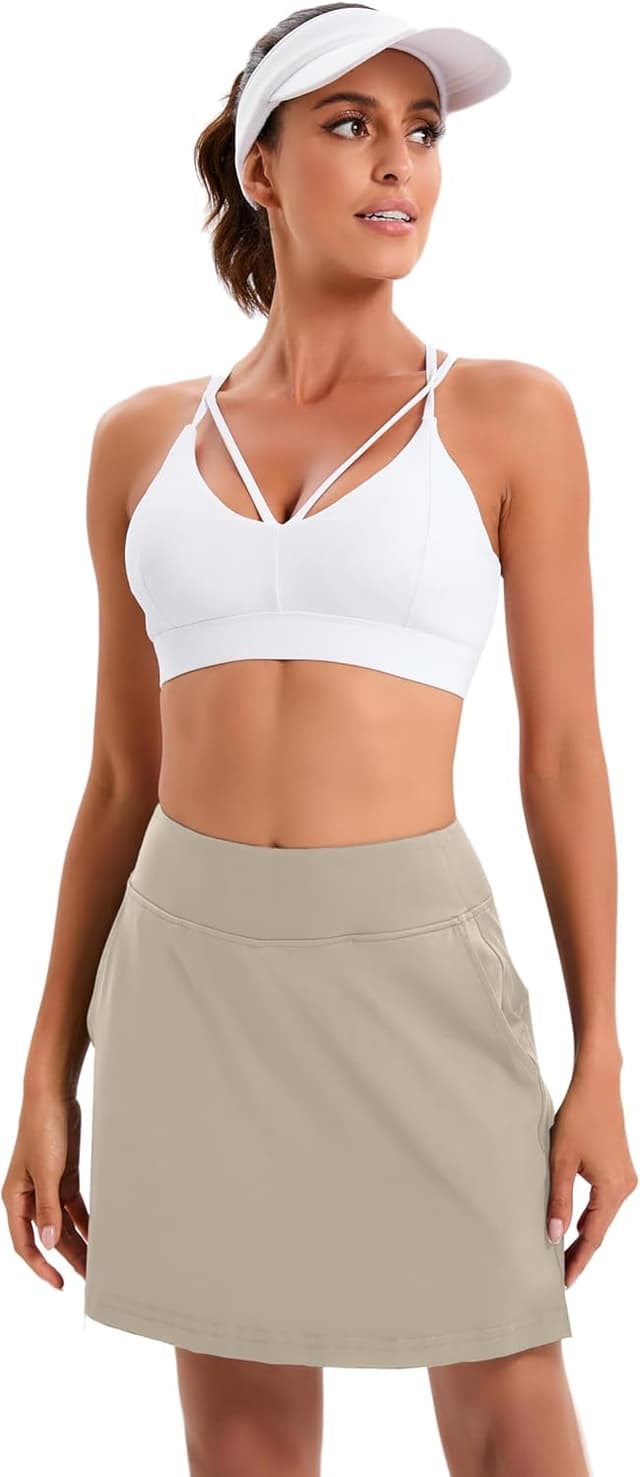 Detalle de Oyamiki Women’s Active Athletic Skort – Lightweight Tennis Skirt for Running, Training, Golf & More