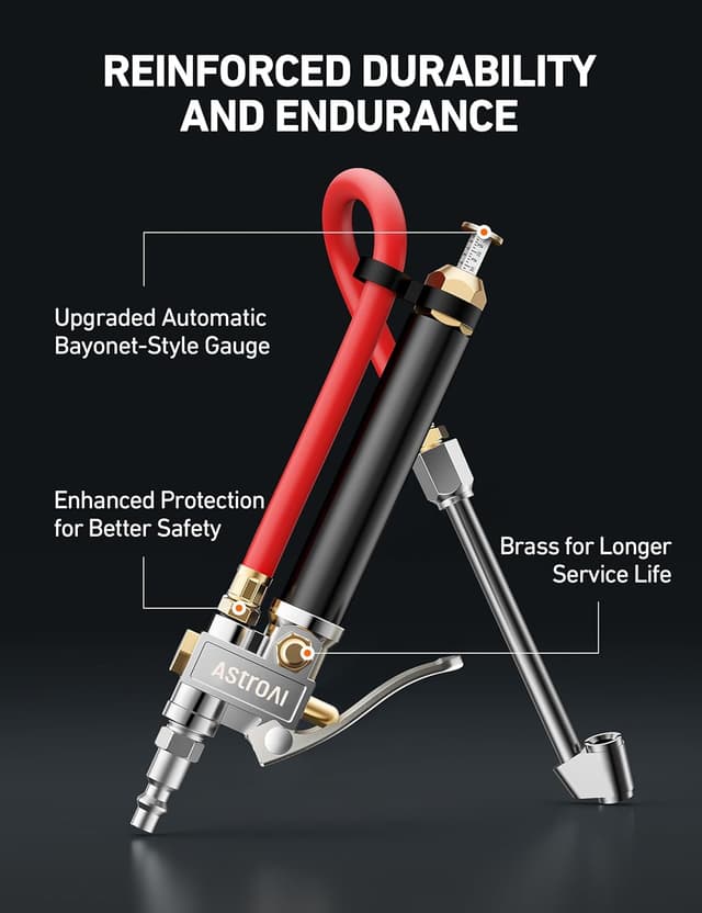 Detalle 1 de AstroAI T3 Tire Pressure Gauge 10-120 PSI