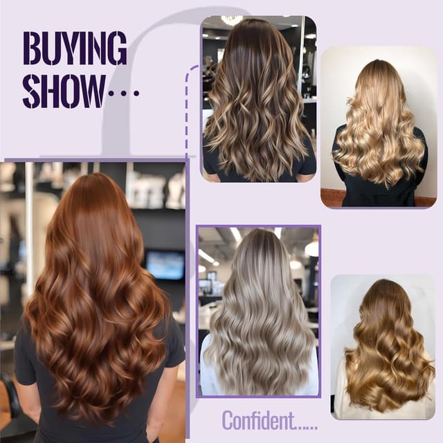 Thumbnail 6 de Fshine Extensiones Adhesivas de Pelo Natural 12" Rubio Blanco 🌟