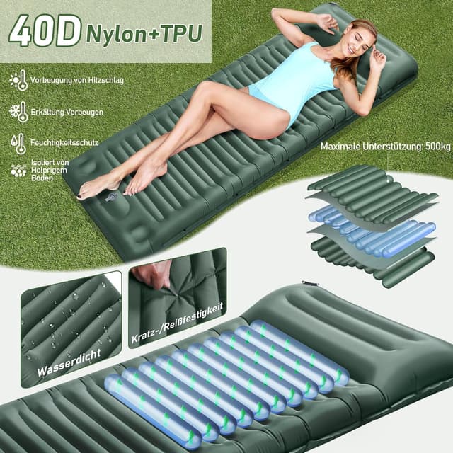 Detalle 1 de JEMULICE Isomatte Camping 12 cm ultradick