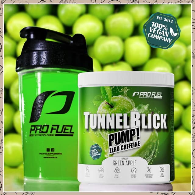 Detalle de Pump Booster³ ohne Koffein (Green Apple, 440 g) – koffeinfrei Pre-Workout Booster mit Citullin, Arginin & Fokus