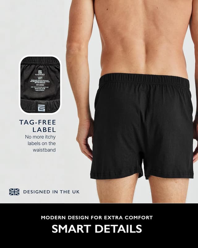 Detalle 2 de Giovici loose fit cotton boxers 3 pack