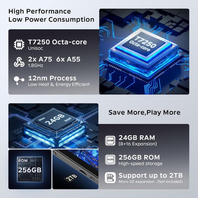 Thumbnail 4 de Android 16 Tablet 11 Inch — 24GB RAM, 256GB ROM