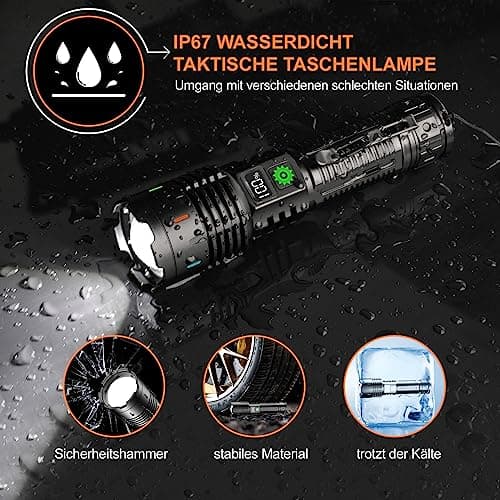 Thumbnail 8 de Relybo Relybo Linternas LED Alta Potencia recargable USB-C (1000000 lúmenes) con modos y foco ajustable