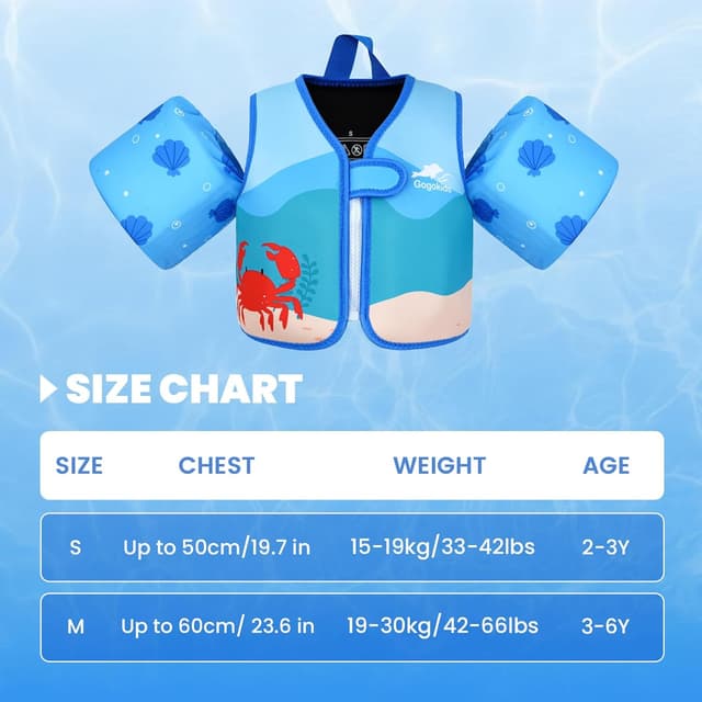 Detalle de Kids swim vest arm bands 2-6 years