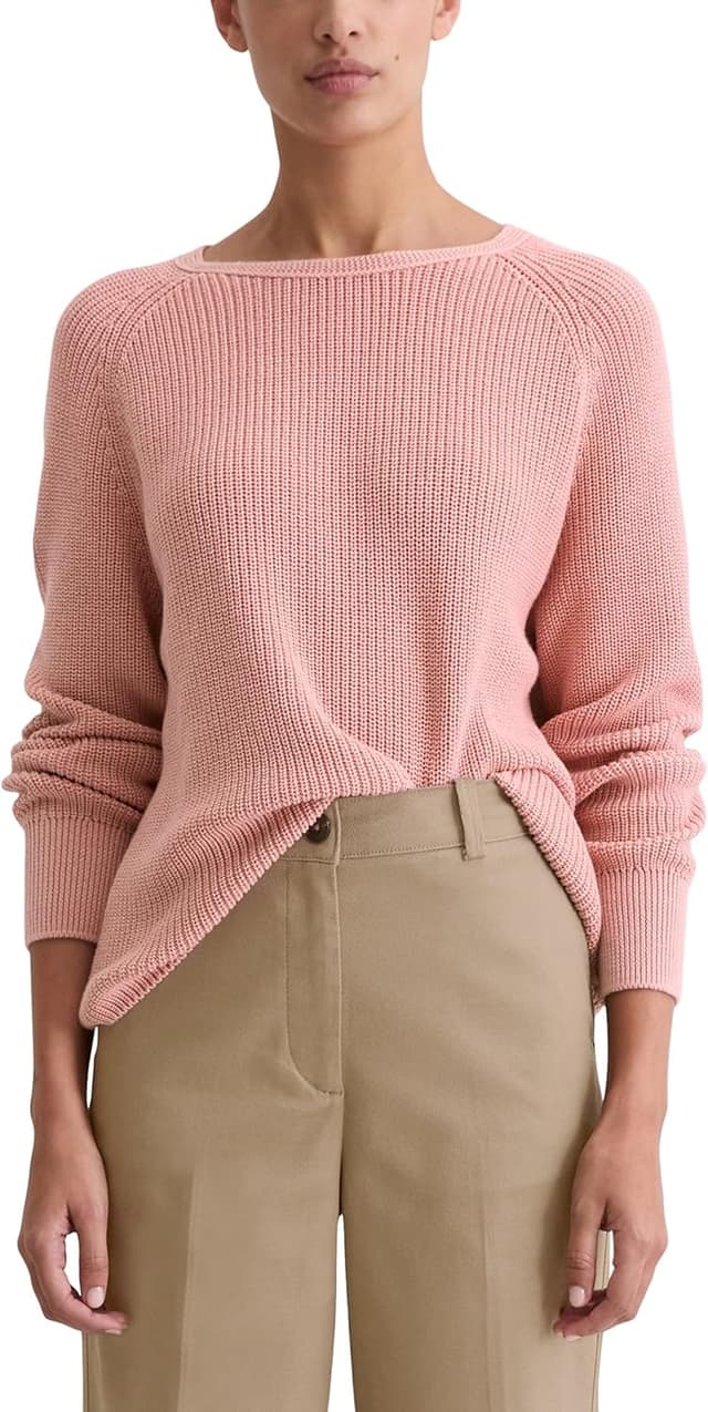Detalle de Marc O’Polo Damen Strickpullover aus Bio-Baumwolle (Loose Fit)