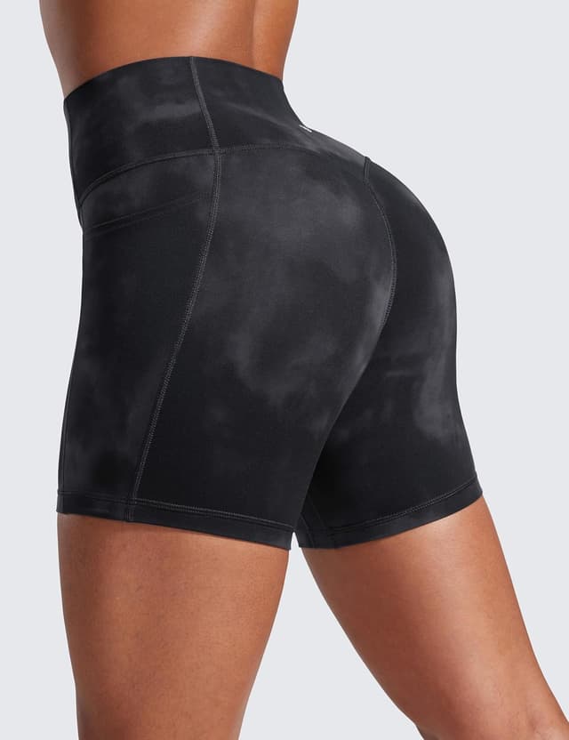 Detalle de CRZ YOGA Femmes Butterlift Short taille haute 13 cm avec poches et pas de coutures devant