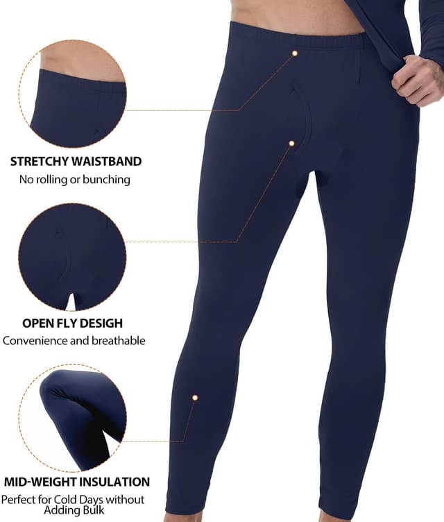 Thumbnail 2 de wirarpa Men's Thermal Underwear Set Fleece Lined