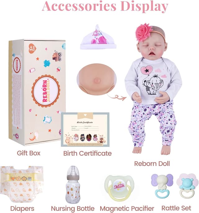 Thumbnail 6 de JIZHI Reborn-Baby Dolls 17-inch realistic newborn doll 🎎