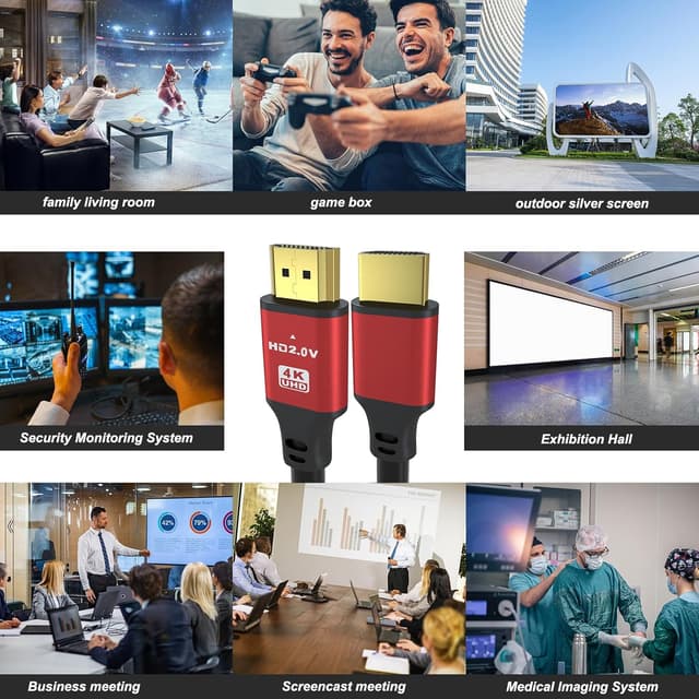 Thumbnail 6 de Jojobnj 4K HDMI Cable 15m (HDMI 2.0) – High Speed 4K@60Hz with ARC and HDR