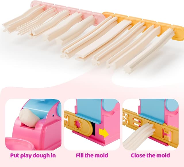 Detalle 2 de Dough Tools for Kids 46-Piece Playdough Accessories Set (Molds, Cutters, Roller, DoughMat & Storage Bag)