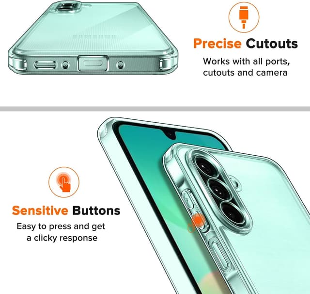 Thumbnail 5 de ivoler Samsung Galaxy A26 5G clear case with 2 glass protectors