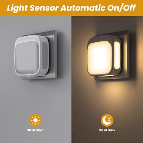 Detalle de PALATALA luz nocturna infantil con sensor crepuscular y enchufe (2 piezas) regulable 3000K