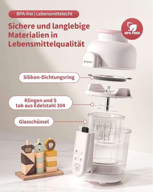 Thumbnail 3 de AMZCHEF Babynahrungszubereiter 350 ml 🍲
