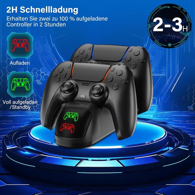 Detalle 2 de PS5 Controller Ladestation für 2 Dualsense