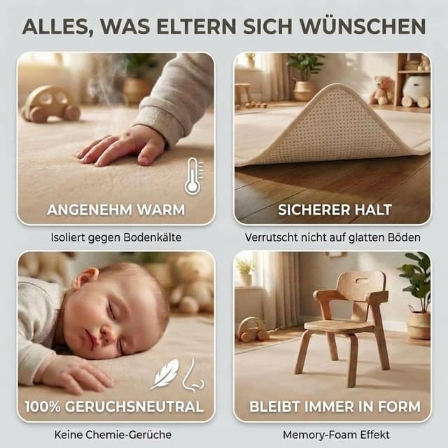 Thumbnail 6 de BabybeFun Krabbelmatte 150x150 cm