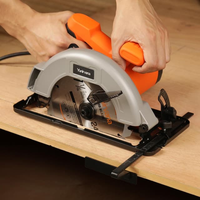 Thumbnail 6 de Yunirvana 1400W High-Speed Circular Saw (6000 RPM) with 185mm Blade, Adjustable Depth & Angle