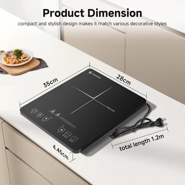Thumbnail 6 de AMZCHEF Single Induction Hob 2000W