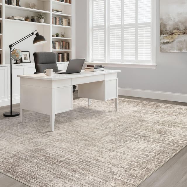 Thumbnail 6 de 8x10 Washable Neutral Brown Area Rug