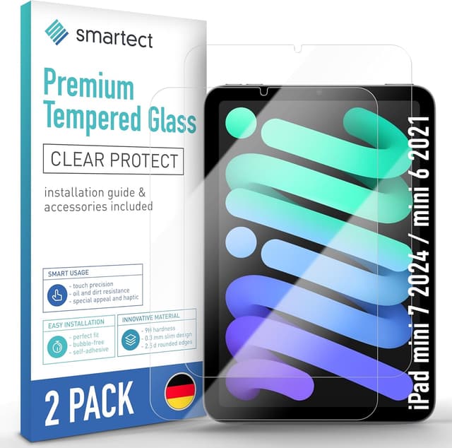 Thumbnail 6 de smartect Verre Trempé 2 pièces Clear pour iPad 9, 8, 7 (10,2" 2021/2020/2019) – protection écran 9H