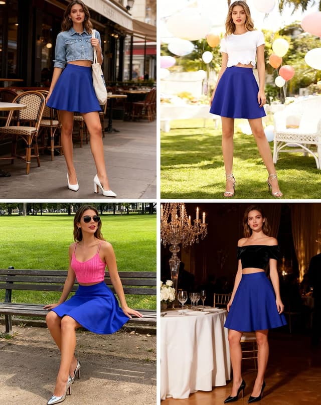 Thumbnail 5 de Dressever Damen Basic Minirock A‑Linie 90% Polyester