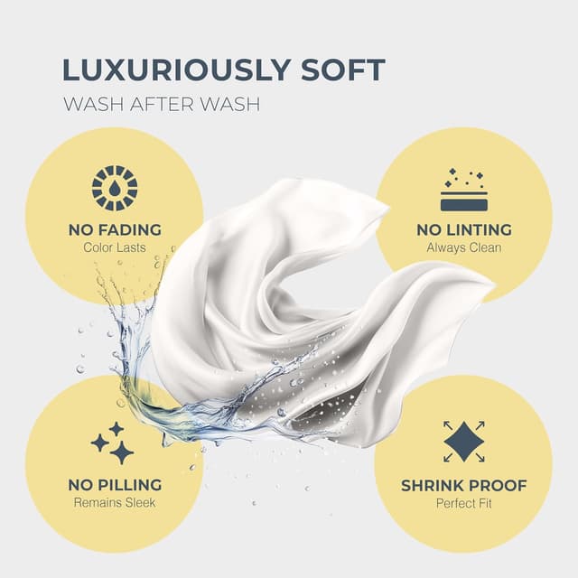 Thumbnail 6 de Thread Spread 1500 Series 100% Egyptian Cotton King Sheet Set (4-Piece) — White, 17" Deep Pocket