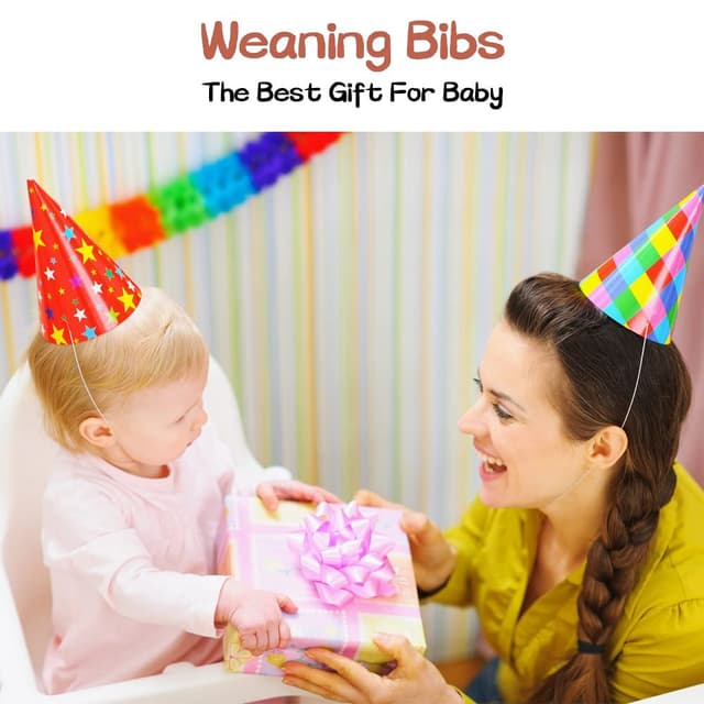 Thumbnail 6 de Vicloon Lätzchen mit Ärmeln Regenbogen